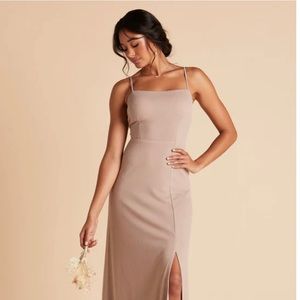 BENNY DRESS CREPE TAUPE Birdy Grey